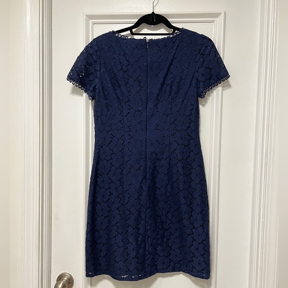 Adrianna Papell Navy Blue Sheath Dress, Size 4 - Picture 4 of 9